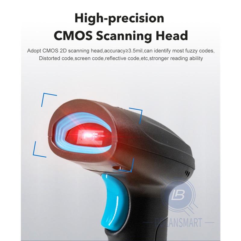 1D 2D Barcode Scanner Wired Wireless Bluetooth Bar Code Reader Omni-directional Scanning For Supermarket Logistics Product