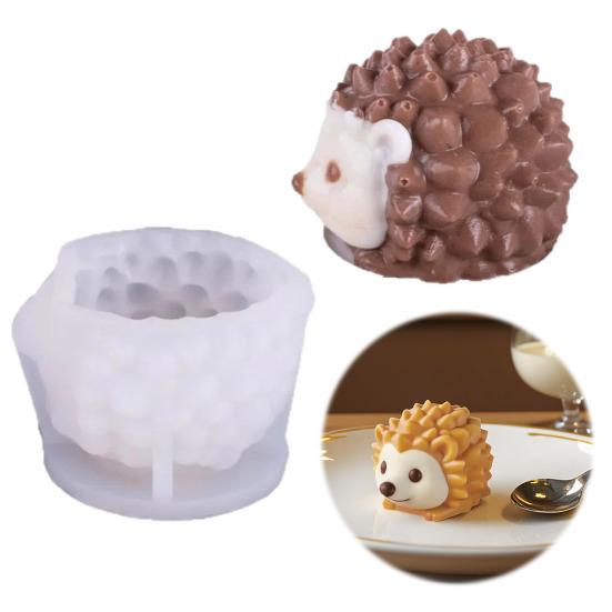 Mousse Cake Silicone Mold 3D Hedgehog Baking Mold for Jelly Chocolate Pudding Non-Stick Oven Freeze Pan for Dessert
