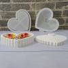 2Pcs Silicone Heart Striped Storage Box Mould Set for Resin Craft Soap Making Decorative Container Projects Supplies