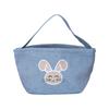 Cartoon Rabbit Storage Basket Wear-resistance Decorative Rabbit Egg Basket with Handle Large Capacity Happy Easter Handbag