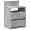 Nightstand with 2 Drawers Concrete Gray 40 X 33 X 60 Cm