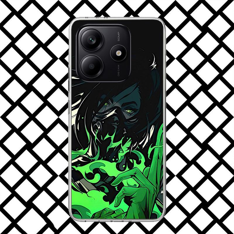 Valorant Spiel Coole Handyhülle für Xiaomi Redmi Note 15 14 14S 13 12 12S 11 Pro Plus 11E 11T 11S 10S 5G Weiche Hülle Fundas Redmi N