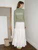 SINOON Line Half Zip-Up Knit Top (Light Khaki)
