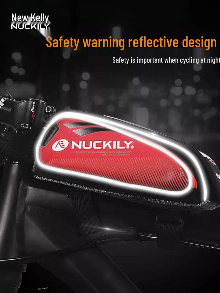 Waterproof Bicycle Front Beam Phone Bag with Touch Screen for Top Tube - Mountain Bike Accessories.