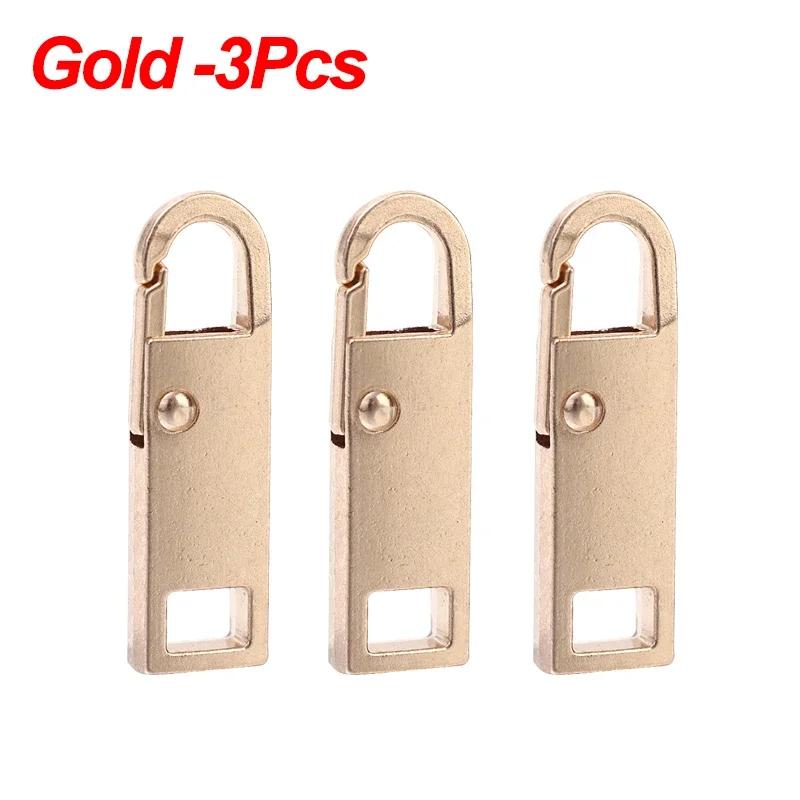 5/1Pcs Metal Zipper Pull Replacement Instant Repair Zipper Head Puller for Clothes Purse DIY Sewing Detachable Zipper Slider Tap