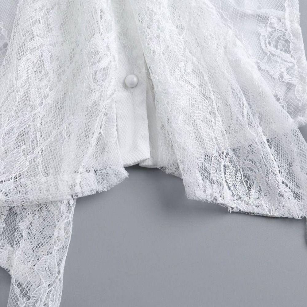 Vintage Bow Lace Collar Solid Color Ruffled edge Collar Costume Accessory Lace Fake Collar  Wedding