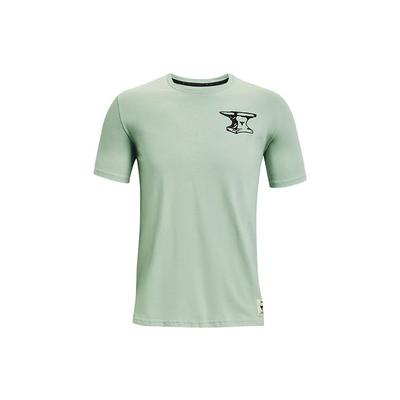 Project Rock Johnson Training Round Neck Knit Short Sleeve T-Shirt Men Tops Light-Teal 1361725-340