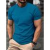 Summer New Muscle Men'S Casual Sports Short-Sleeved Slim Bubble Yarn Muscle Texture Trend Fashion Men