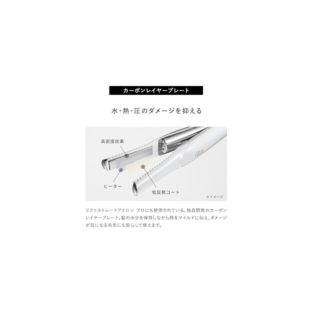ReFa FINGER IRON Original Pink Hair Straightener with Shopping Bag