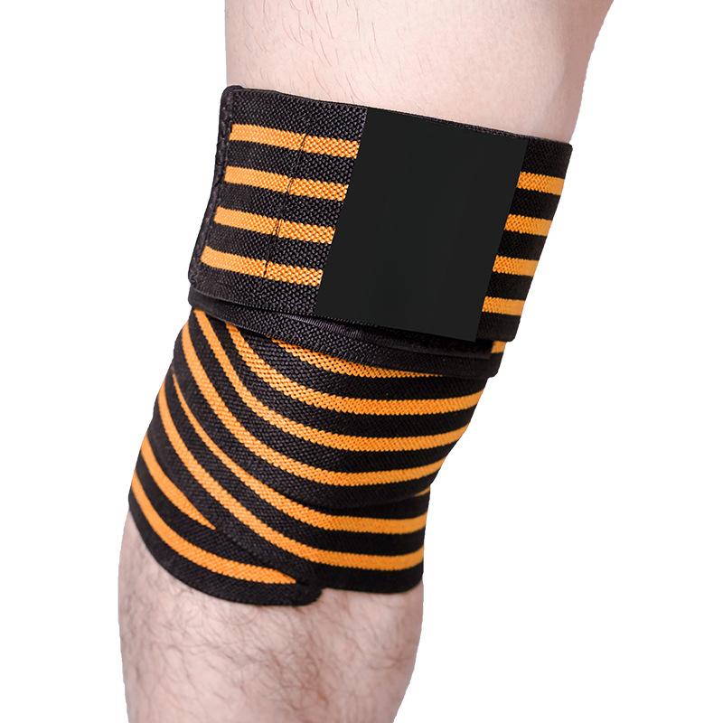 

Одинарный размер, эластичная обмотка, наколенники, наколенники для фитнеса, бега, поднятия тяжестей, надколенник, регулируемые спортивные наколенники на липучке. Average size single жёлтый