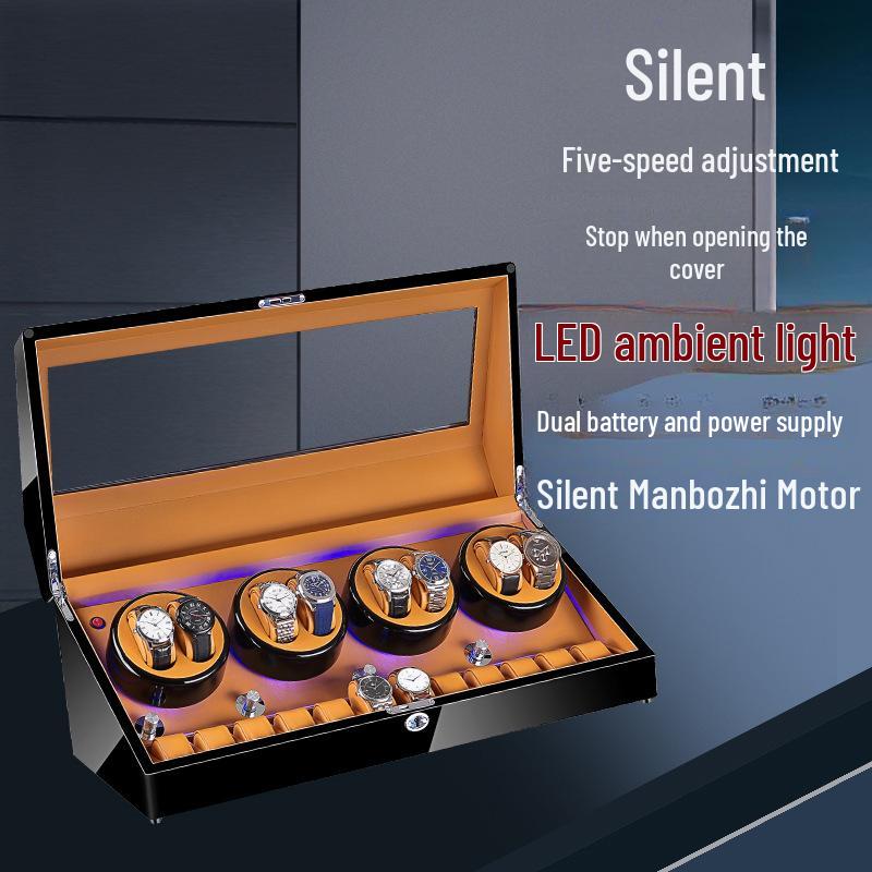 High-Gloss Piano Paint Automatic Watch Winder and Storage Box