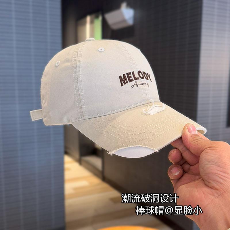 Spring and Autumn Embroidery Big Head Circumference Baseball Cap Women's Fashion Face Small Cap Men's Couple Hat