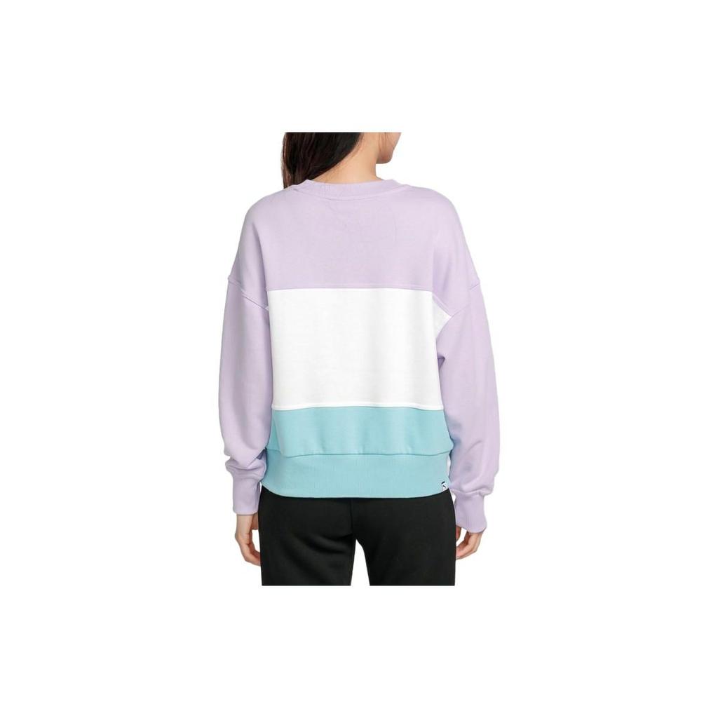 Puma Color Block Crew Neck Long Sleeve Sweatshirt Women sweatshirt 531435-16