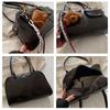 Large Capacity Brown Bowling Handbag Women's Shoulder Bag Retro Korean INS Style Autumn Winter New 2025 Fashion Trend Bag