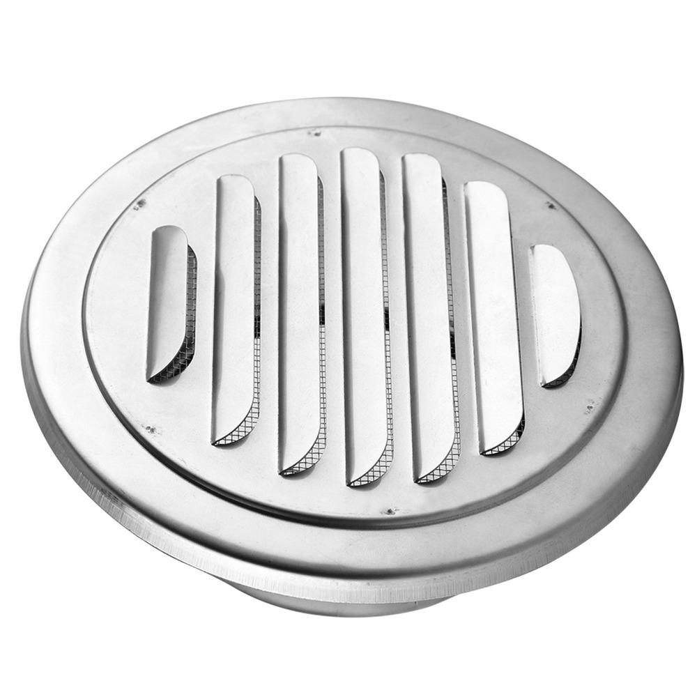 Round Air Vent Silver Exhaust Grill Cap Modern Ventilation Cover  Garage