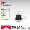 T-Shaped Nylon Gasket Ring Screw Shaft Sleeve with Concave-Convex Insulation Pad M2