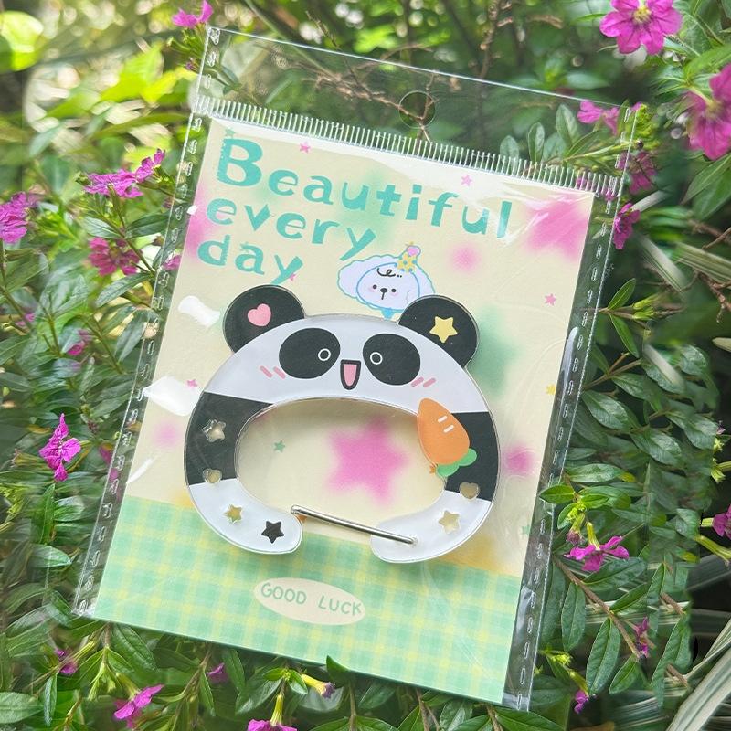 

Мультяшные животные карабин альпинистская пряжка пористая акриловая пряжка брелок украшение для рюкзака многоцелевое кольцо для ключей крючок A3