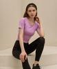 NOKJOK Slender Crop Short Sleeve Tee Running Yoga Wear Pilates Wear (Type B)