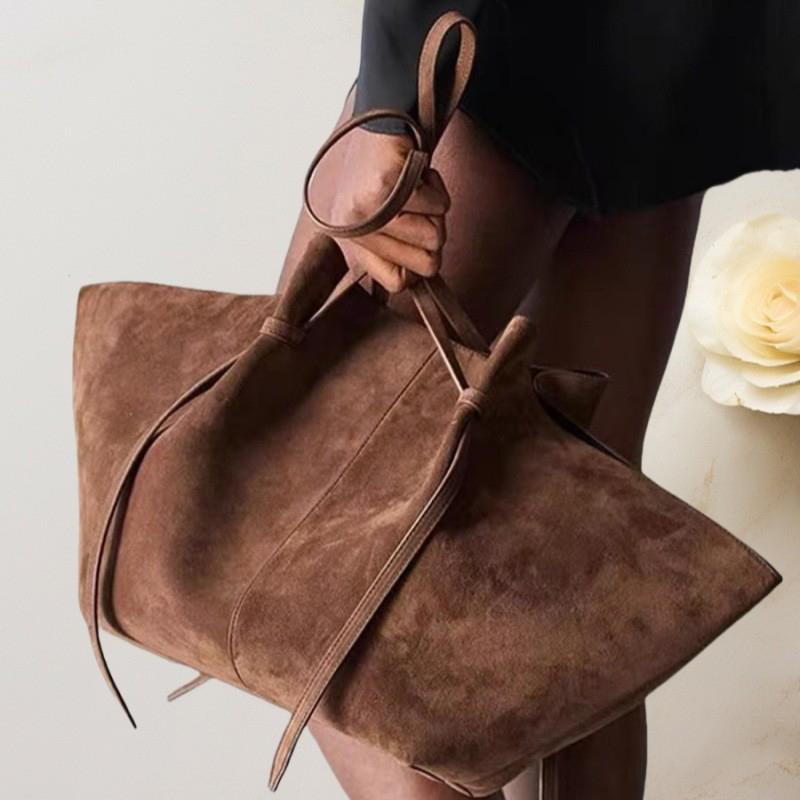 Women's French Large Wing Bag,2in1 Luxury European And American Style Wing Tote Bag,High-end Suede Large-capacity Shoulder Bag
