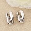 Elegant Geometric Interlocking Hoop Earrings Exquisite Versatile Studs Chic Jewelry Gift For Women