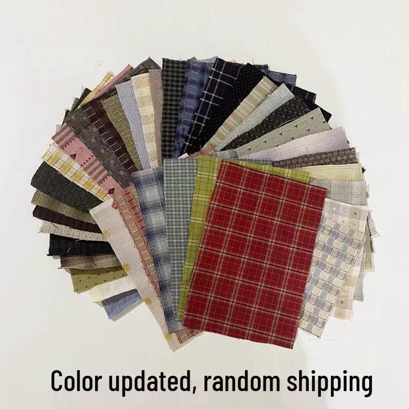 Pre-dyed Small Fabric Scraps for Doll Clothes and Patchwork Quilts with Needle by Hai Leide Zhu