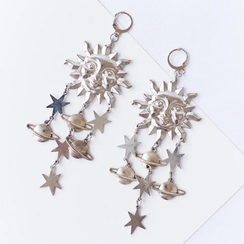 Sun Goddess Star Charm Earrings