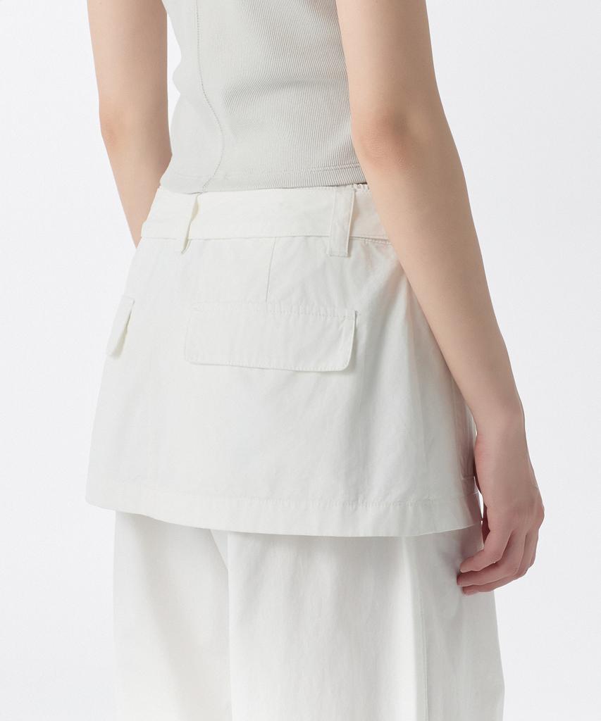 MUSINSA STANDARD WOMAN Women'S Wrap Skirt Parachute Pants [White]