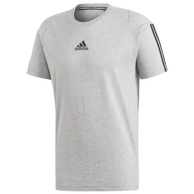 Adidas MUSTHAVES Training Medium Gray Size Size Men's 3-Stripe T-Shirt, FSD70, Heather/Black (DT9897), J/XO (Japan 3L)