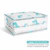 PEVA Transparent Zipper Storage Bag For Quilts, Blankets And Clothes, Cartoon Print Organizer For Bedroom Wardrobe And Closet, Three Sizes