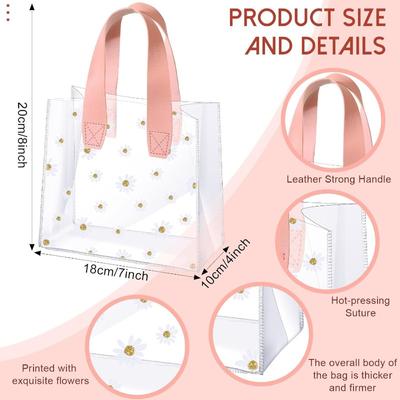 Bolsa de presente Daisy Bolsa transparente para doces Festa de aniversário Casamento Natal Ação de Graças DIY Bolsa de presente de flores