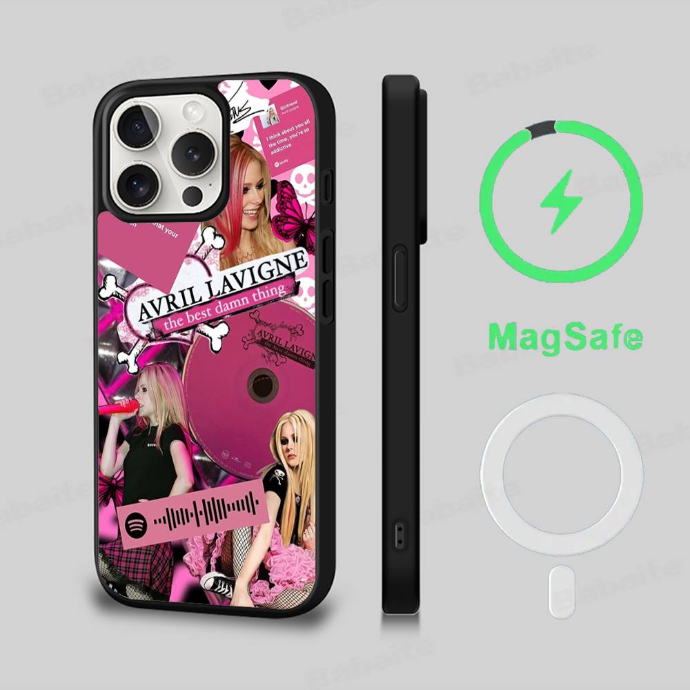 A-Avril Ramona Lavigne Phone Case Magnetic Case For IPhone 16 14 13 12 11 15 Pro Max Plus For Magsafe Wireless Charge Cover