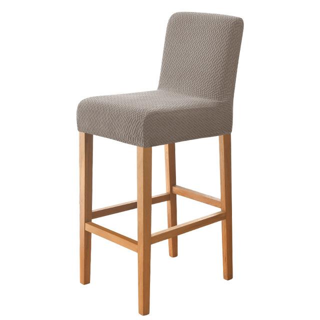 T -Jacquard Elastic Short Back Chair Cover Stretch Bar Stool Covers For Cafe Home Anti -Dirty Anti -Scrath S Size Seat Slipcovers