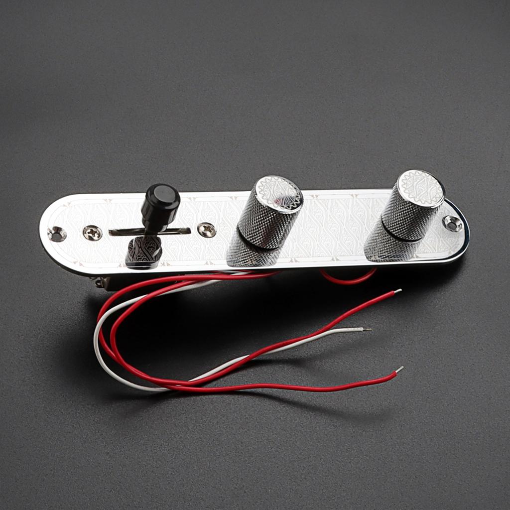 3 Way Guitar Control Plate Wired Loaded Prewired Control Plate with 3 Way Switch Electric Guitar Part Replacement