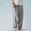 Men's Summer Thin Cotton & Linen Loose Harem Pants - Solid Color Retro Bloomers