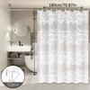 White Floral Pastoral Style Shower Curtain, Cozy Bathroom Curtain, Great Item for Rental Home Renovation and Bathroom Decor