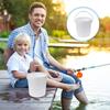 Cabilock Plastic Barrel Containers with Lids Heavy Duty Buckets Small Paints Bucket White Pails with Lids Dog Food Storage Container Plastic Gallon