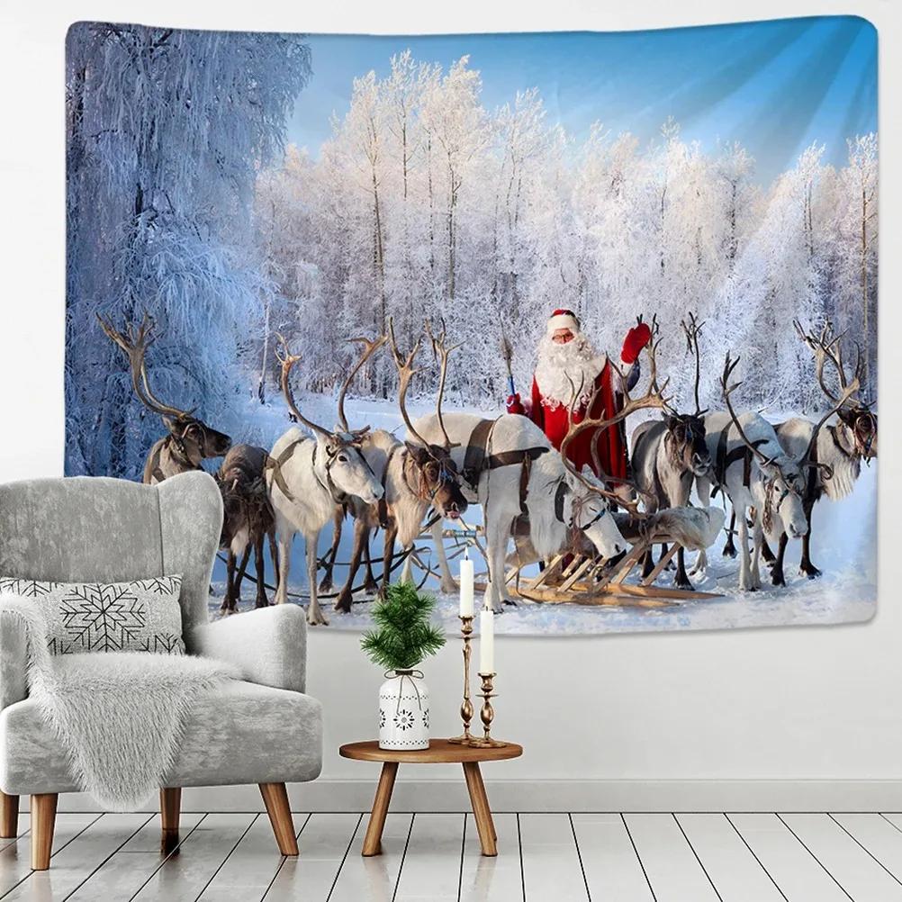 Christmas Tree Snowman Decorative Tapestry Home Living Room Bedroom Wall Decoration