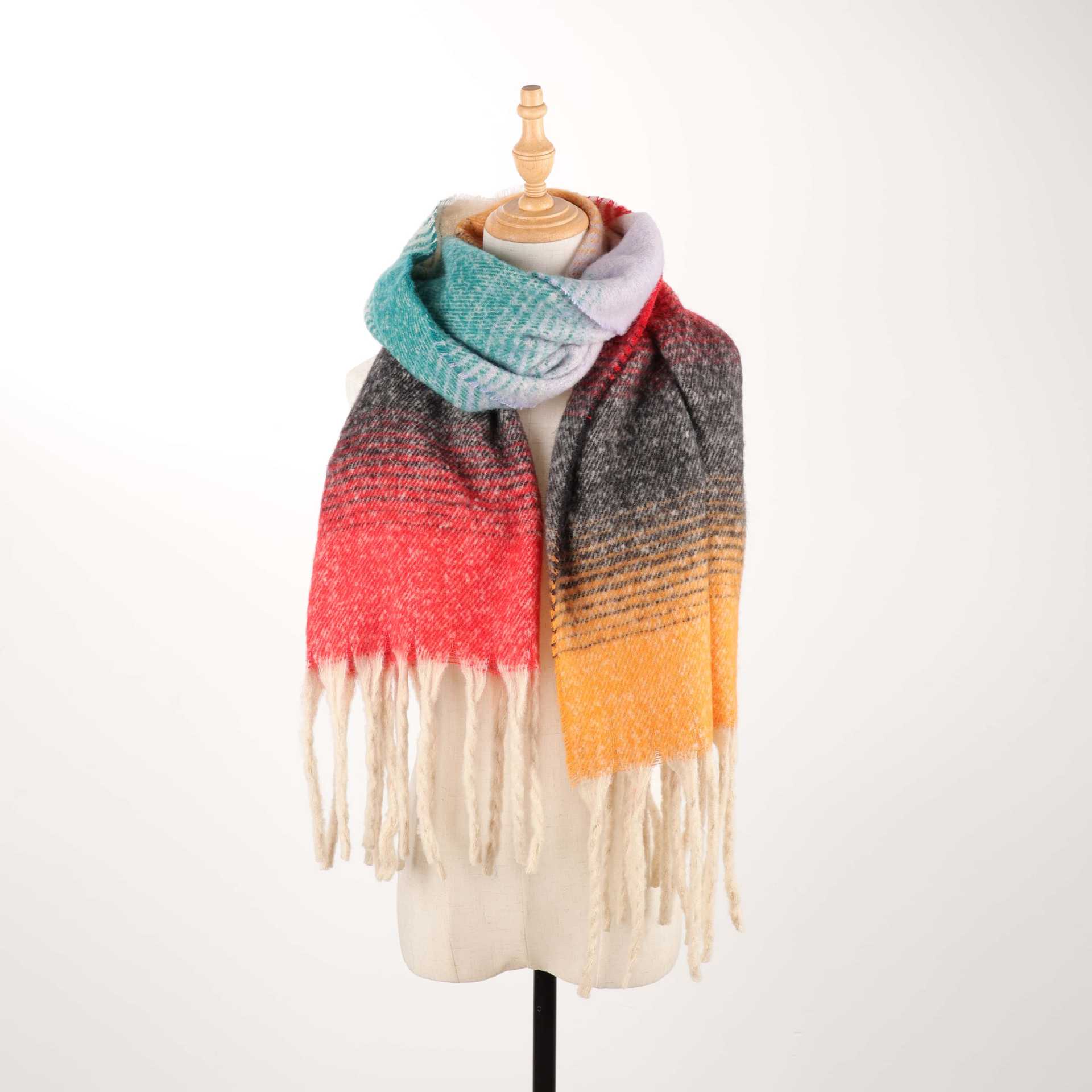

New Square Grid Scarf for Women