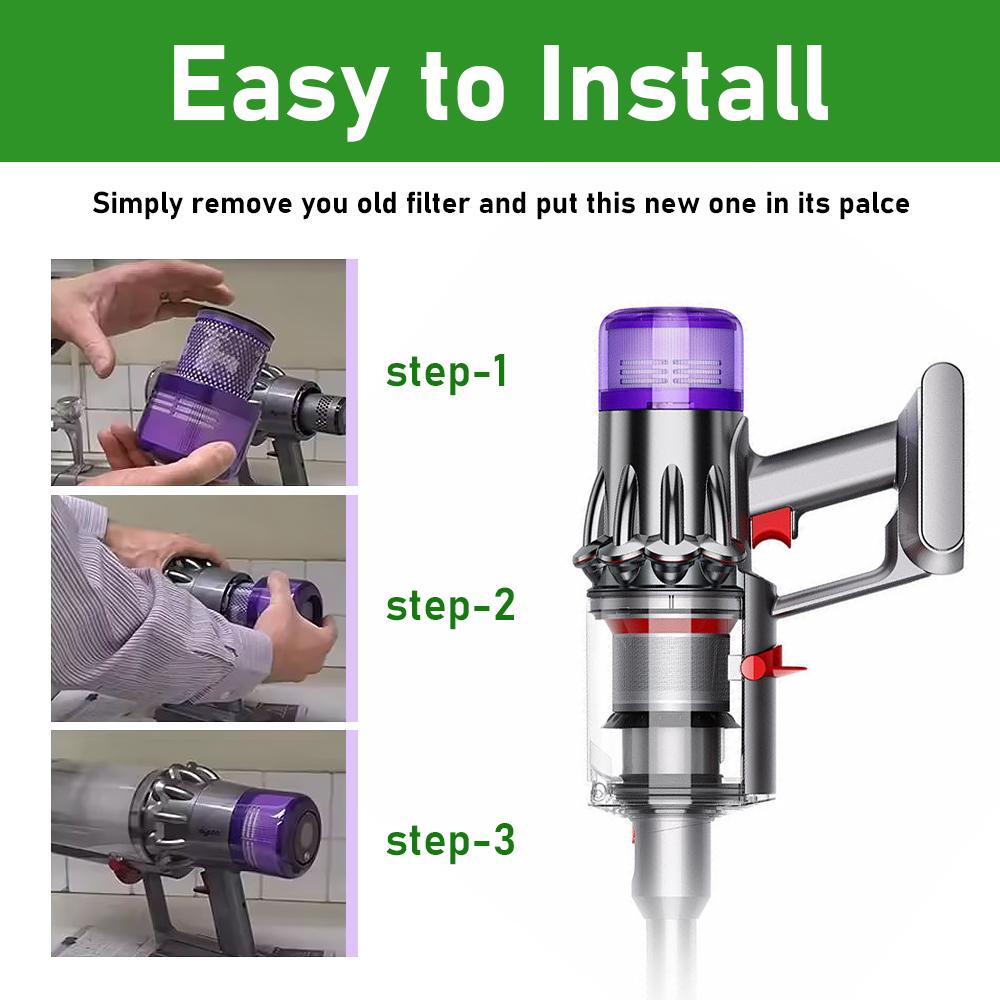 HEPA Filter Washable Replacement for Dyson V10 V10 Slim V11 V12 V15 Vacuum Cleaner Filter For Household Cleaning Accessories