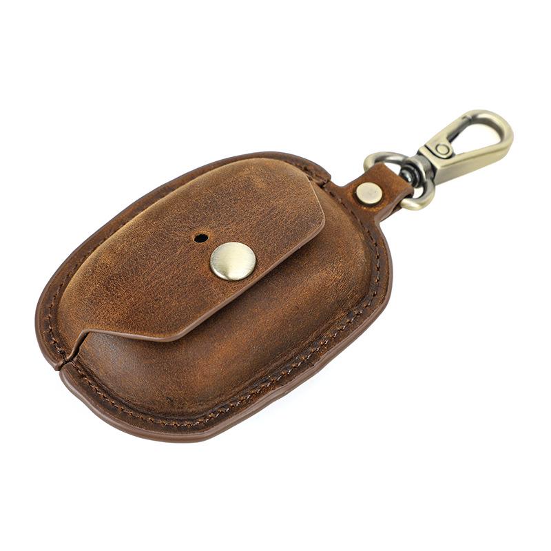 Funda para Auriculares Sony WF-1000XM5 de Cuero Genuino a Prueba de Caídas con Gancho