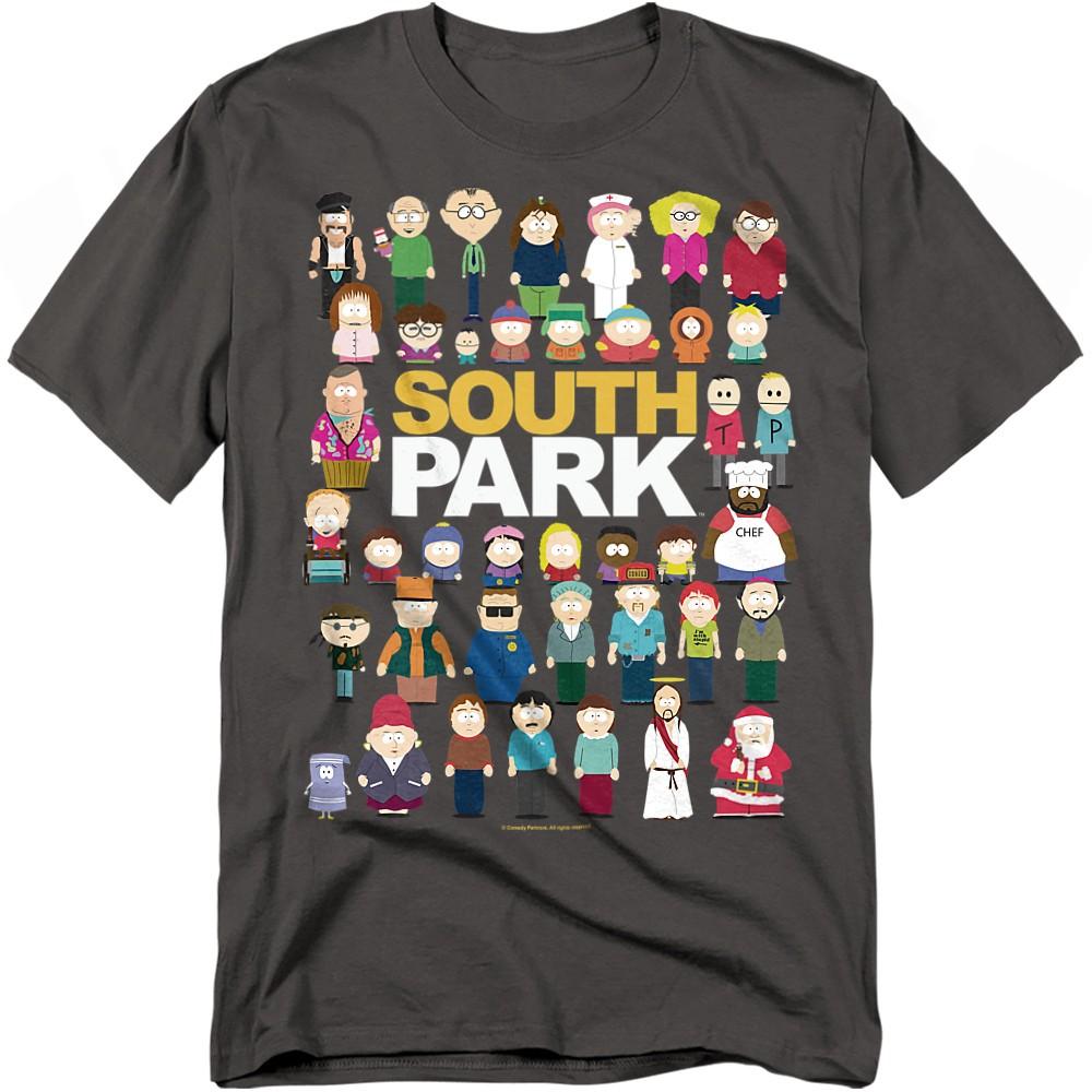 South Park Full Cast T-Shirt S-4XL Charcoal S