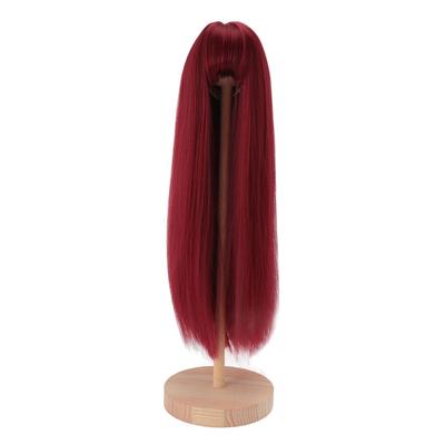 1/4 Doll Wig for 7 To 8in Doll DIY Simulated Scalp High Temperature Silk Ball Jointed Doll Wig Long