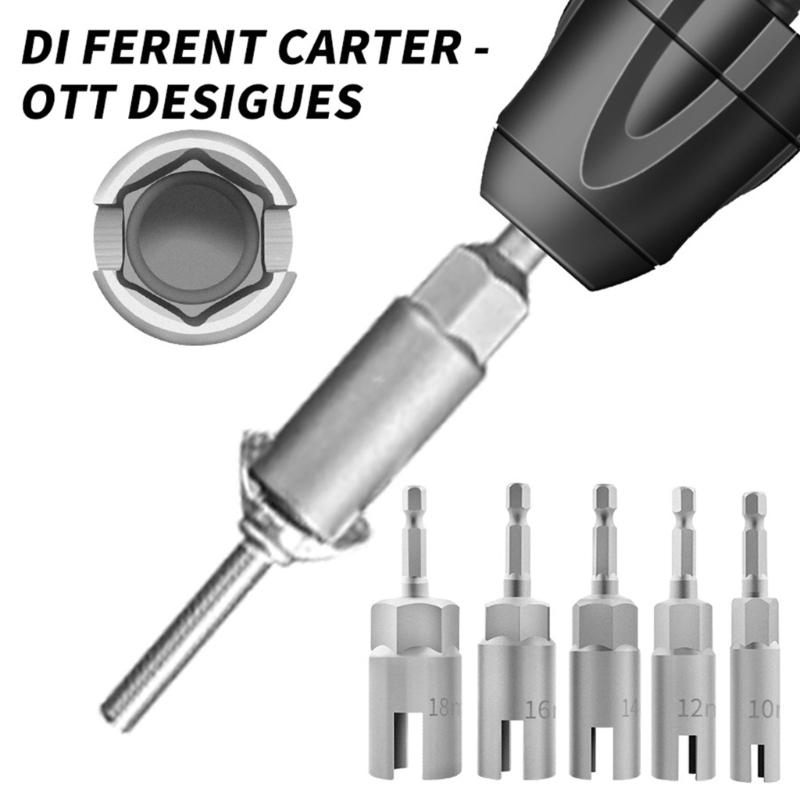 Multiple Size Butterfly Nut Socket Driver Set 10mm 12mm 14mm 16mm 18mm 5Pcs Durability Stainless Steel Construction