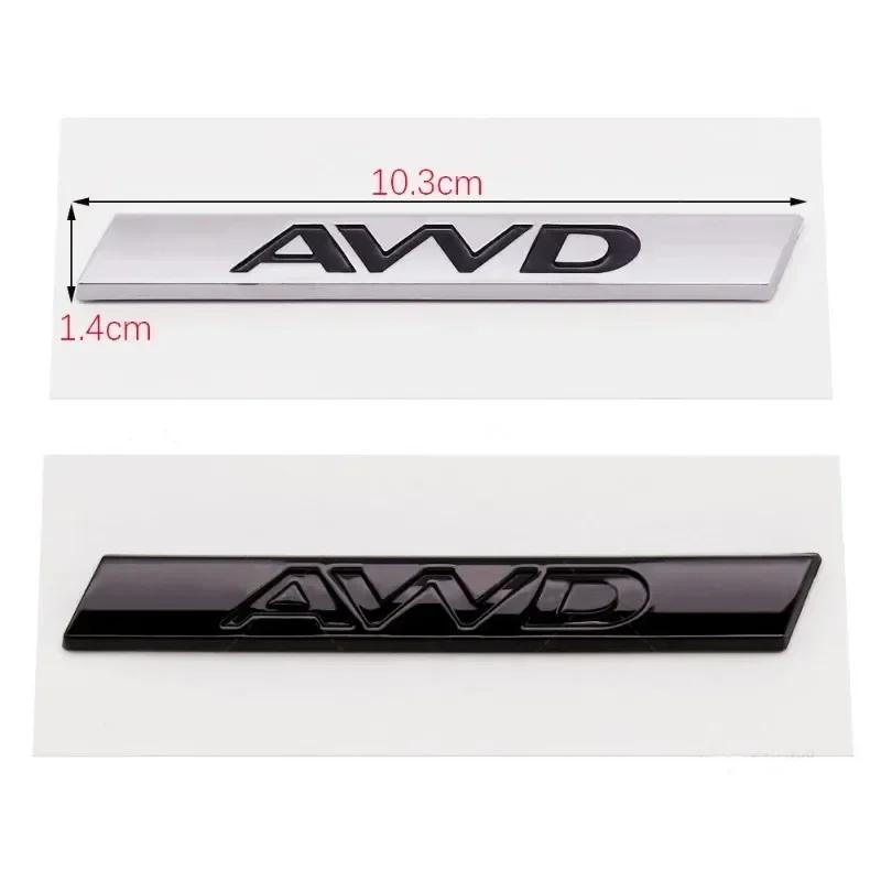 1 Pezzo Logo Emblema AWD 3D ABS Argento Nero Decalcomania Distintivo Posteriore per Bagagliaio Auto Per XE XJL F-PACE Adesivo AWD Accessori Stile Auto