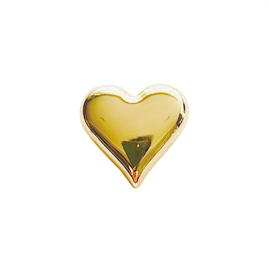 High-End Women's Heart-Shaped Brooch - Sweet & Simple Design