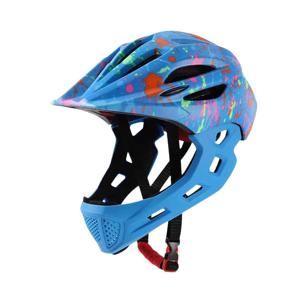 Kids Bike Helmet Impact Resistance Trendy Cycling Helmet Full Face Helmet for Skateboarding Bicycling Outdoor Sports Biking