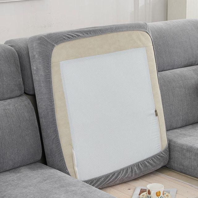 

Чехол для подушки сиденья Eifloy High Stretch, индивидуальная подушка для 2, 3, 4 сидений, чехол для дивана, шенилл, защитная мебель для кошек и детей Headrest cover S 1pc серый