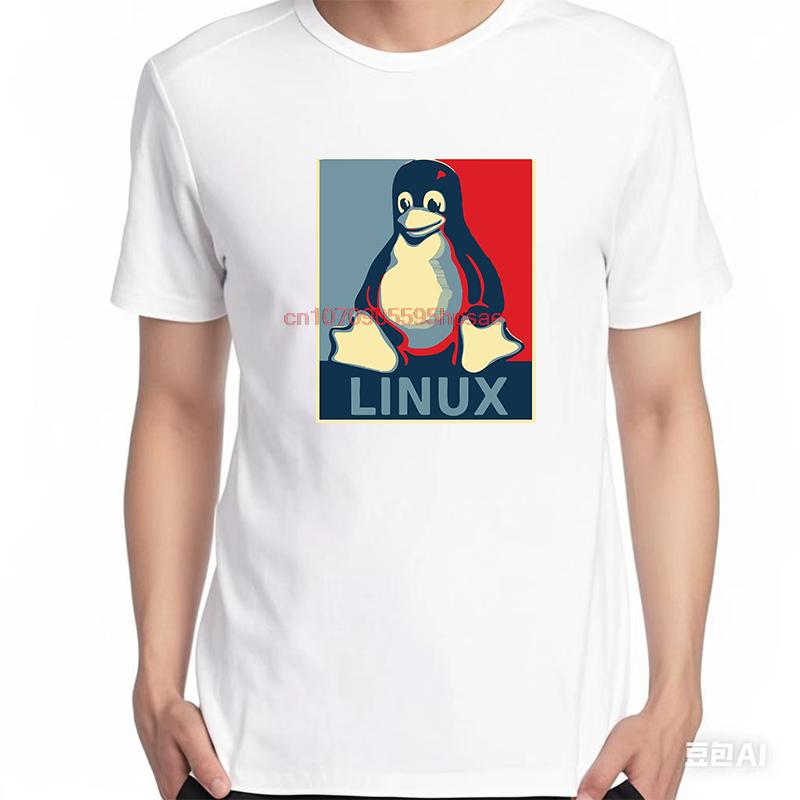 Linux Tux Penguin Tux Linux Pc Computer Geek Geeky Nerd Funny Shirts Graphic Tee Summer Short Sleeve Tee Cotton Printed Tshirt