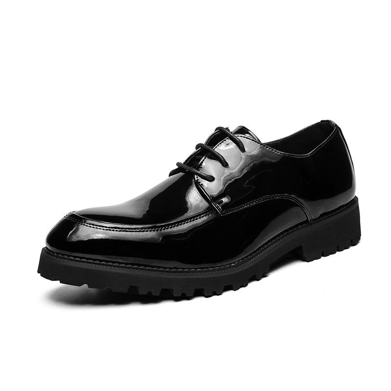 Leather shoes men's new thick-soled heightening business dress men's shoes spring and autumn British style casual men's Martin shoes trendy shoes