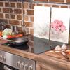 Glass Cutting Board 2X 30X52 Flowers